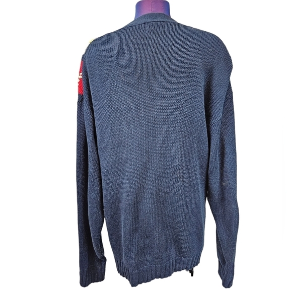Vintage 417 Van Heusen Argyle Button Front Grandpa Sweater Cardigan Size‎ XL B91 - Picture 5 of 10